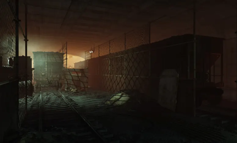 Construcción debajo de un puente.