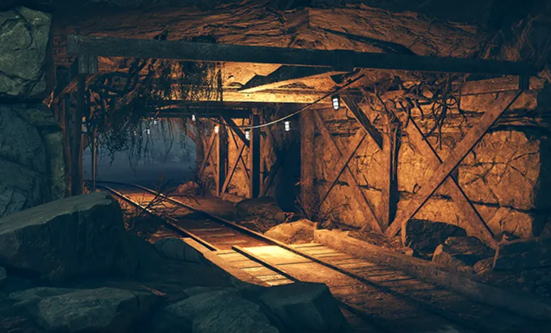 Imagen de una mina abandonada.